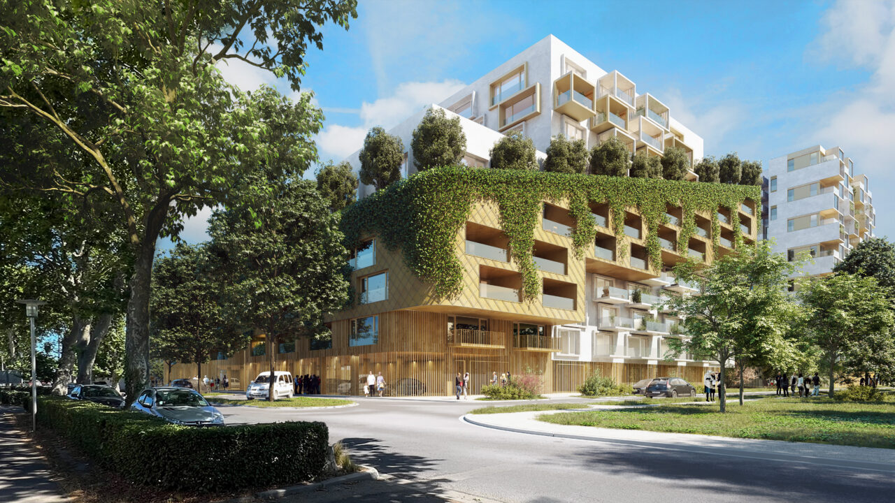 PERSPECTIVE ILOT DES PLATANES NORD OUEST