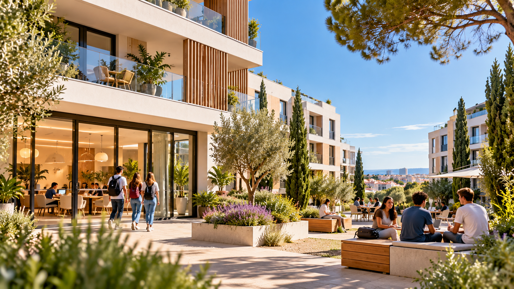 PTZ 2027 : jeune famille découvrant son appartement neuf dans une résidence neuve lumineuse