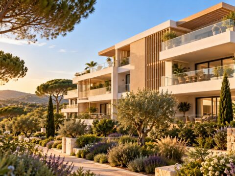 Résidence neuve avec terrasses dans l'Hérault, éligible à l'exonération taxe foncière logement neuf